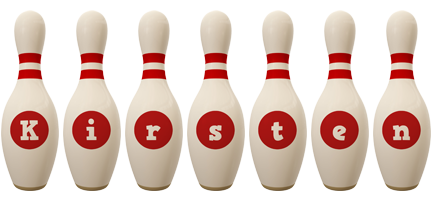 Kirsten bowling-pin logo