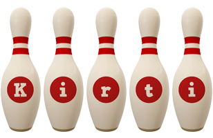 Kirti bowling-pin logo
