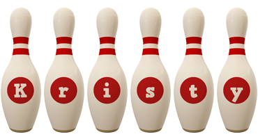 Kristy bowling-pin logo
