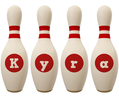 Kyra bowling-pin logo