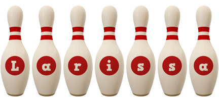 Larissa bowling-pin logo
