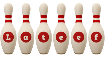 Lateef bowling-pin logo
