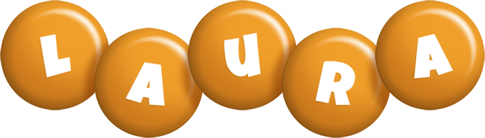 Laura candy-orange logo