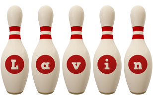 Lavin bowling-pin logo