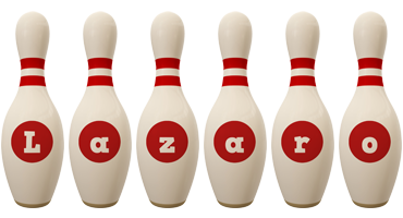 Lazaro bowling-pin logo