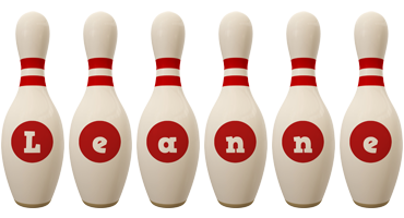 Leanne bowling-pin logo