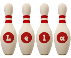 Lela bowling-pin logo