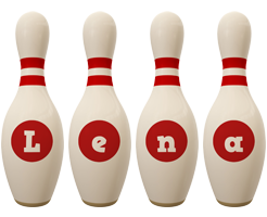 Lena bowling-pin logo