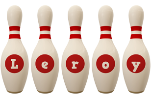 Leroy bowling-pin logo