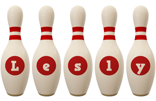 Lesly bowling-pin logo
