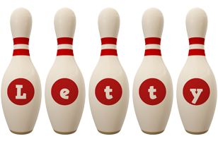 Letty bowling-pin logo
