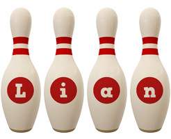 Lian bowling-pin logo