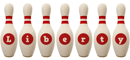 Liberty bowling-pin logo