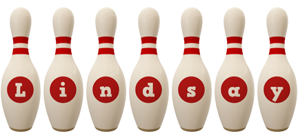 Lindsay bowling-pin logo