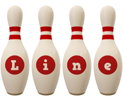 Line bowling-pin logo