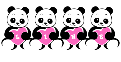 Line love-panda logo