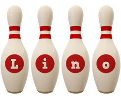 Lino bowling-pin logo