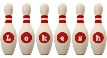 Lokesh bowling-pin logo