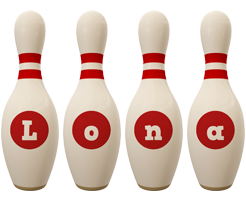 Lona bowling-pin logo