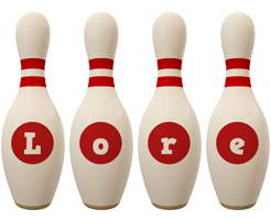 Lore bowling-pin logo