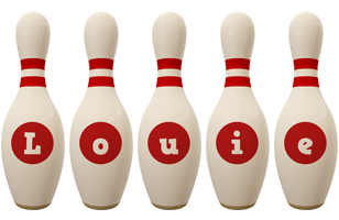 Louie bowling-pin logo