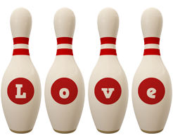 Love bowling-pin logo