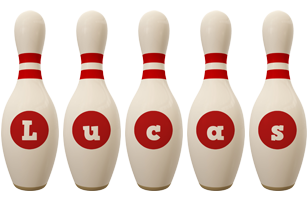 Lucas bowling-pin logo