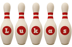 Lukas bowling-pin logo