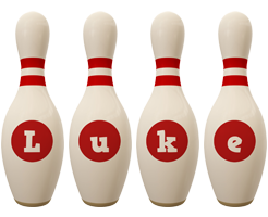 Luke bowling-pin logo