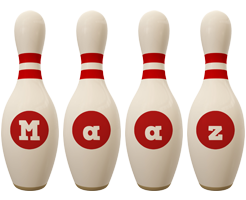 Maaz bowling-pin logo