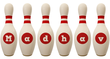 Madhav bowling-pin logo