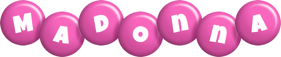 Madonna candy-pink logo