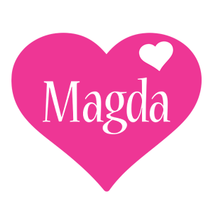 Magda love-heart logo