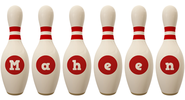 Maheen bowling-pin logo