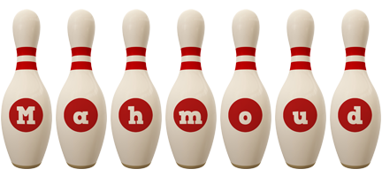 Mahmoud bowling-pin logo