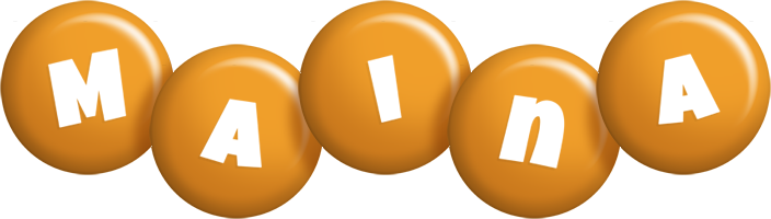Maina candy-orange logo
