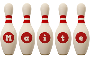 Maite bowling-pin logo