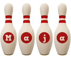 Maja bowling-pin logo