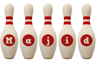 Majid bowling-pin logo