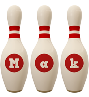 Mak bowling-pin logo