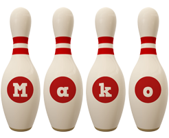 Mako bowling-pin logo