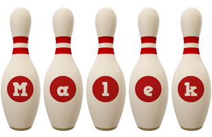 Malek bowling-pin logo