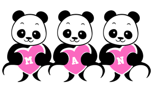 Man love-panda logo