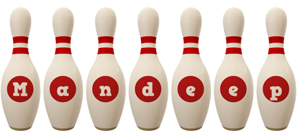 Mandeep bowling-pin logo