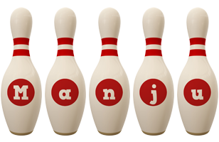 Manju bowling-pin logo