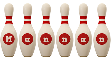 Mannan bowling-pin logo