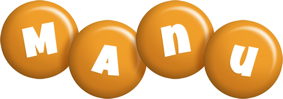 Manu candy-orange logo