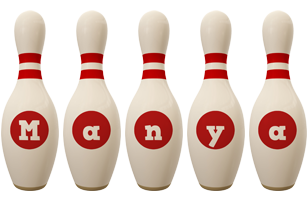 Manya bowling-pin logo