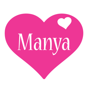 Manya love-heart logo