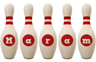 Maram bowling-pin logo